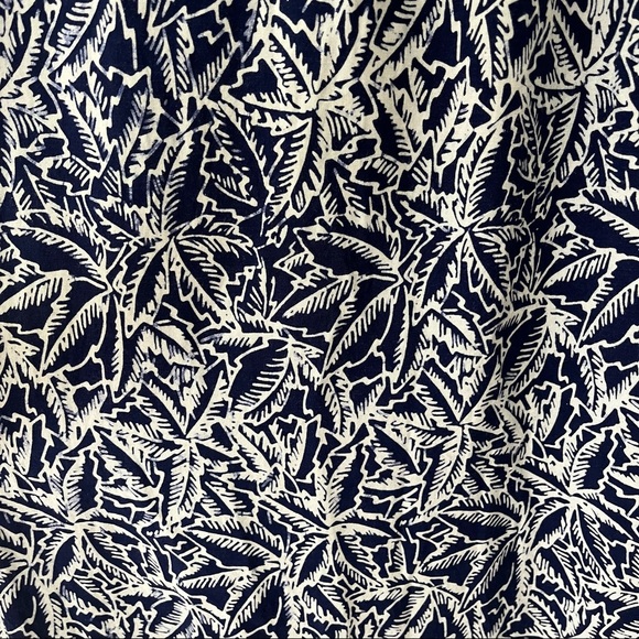 Rum Reggae women’s palm tree print midi shift dress, M, blue and white - Picture 5 of 5